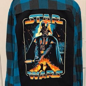 Arizona Jean Company Teal and Black Checkered Men's Shirt